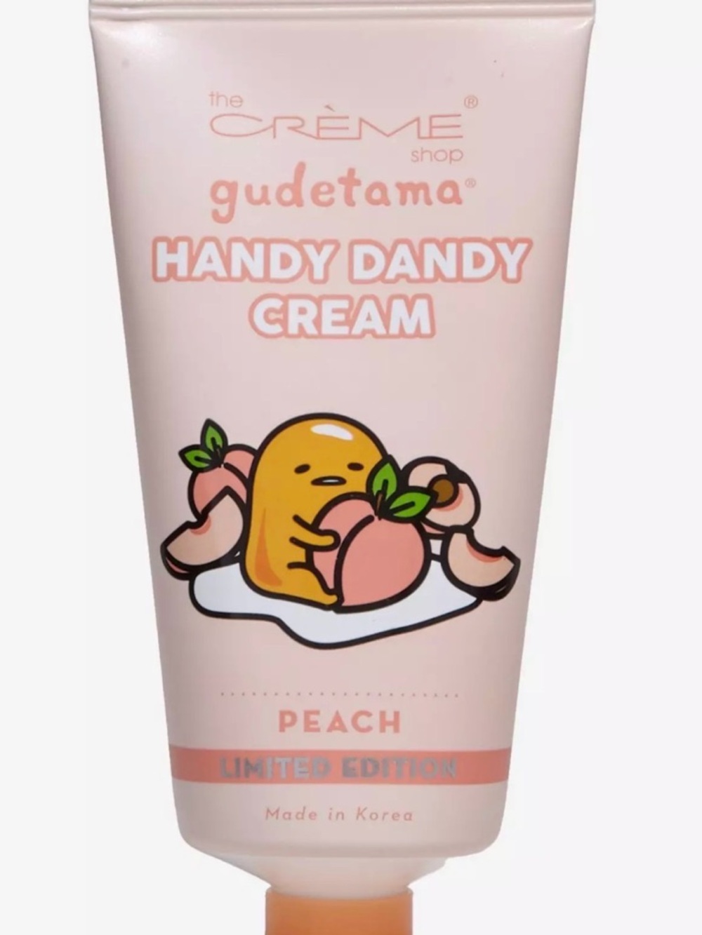 The Crème Shop Gudetama Handy Dandy Hand Cream Peach Limited Edition